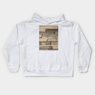 rustic grunge beige grey old wall stone Kids Hoodie